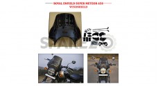 For Royal Enfield Super Meteor 650 Wanderer Premium Windshield Smoked Screen - SPAREZO